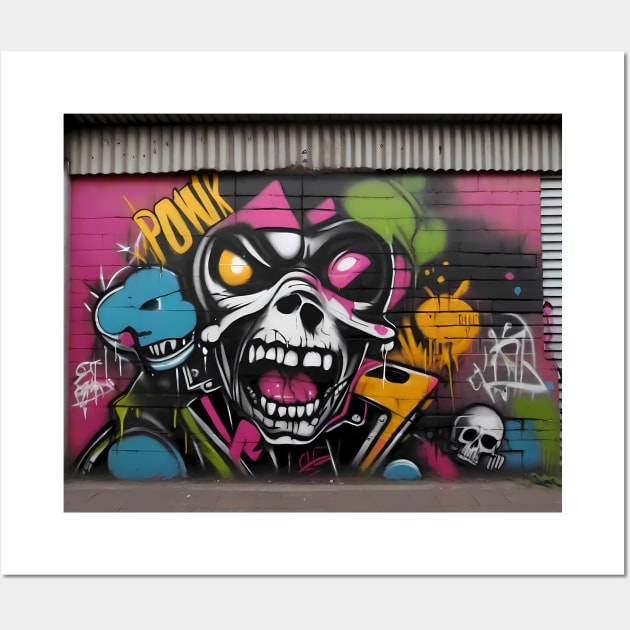 Graffiti Punk Street Art Wall Art by TaevasDesign